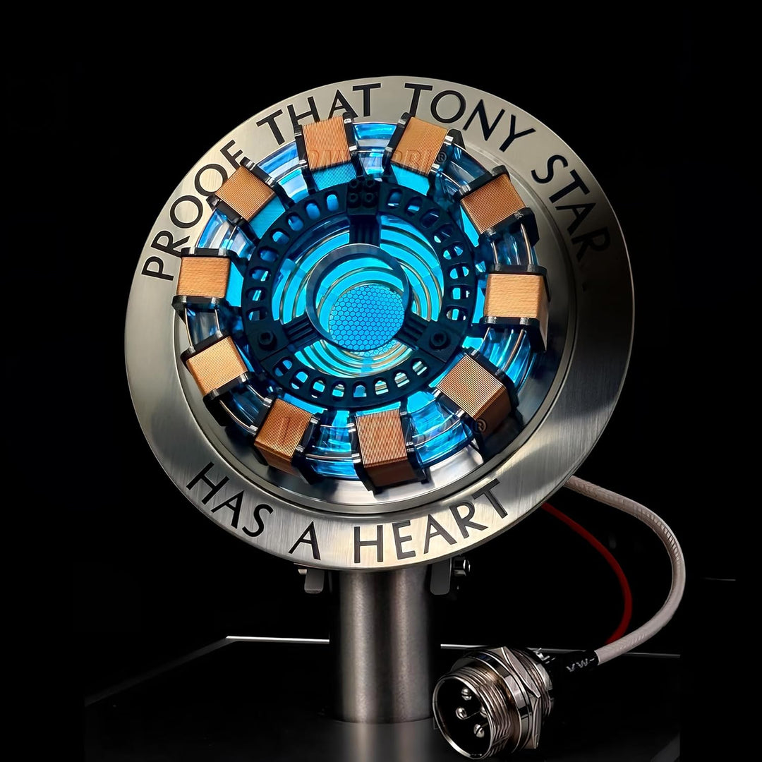 Lonyiabbi 1:1 Arc Reactor MK1 Model LED Light Vibration Sensing Control USB Interface Finished Produ