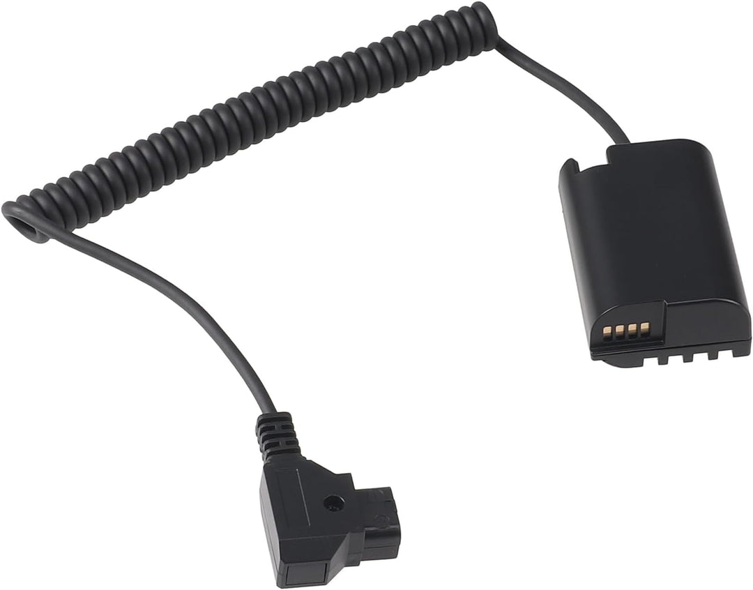 Fotga Verlängerbares Stromadapterkabel für D-Tap-Stecker auf Dummy Akku DMW-BLF19 für Panasonic GH3