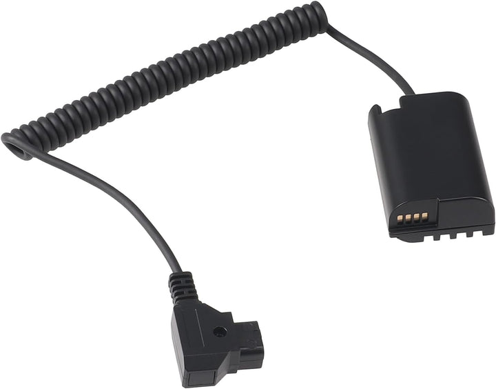 Fotga Verlängerbares Stromadapterkabel für D-Tap-Stecker auf Dummy Akku DMW-BLF19 für Panasonic GH3