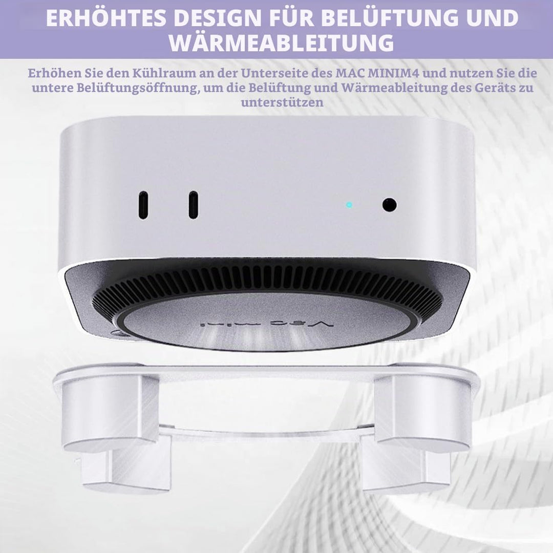 Aluminium Ständer für Mac mini M4/M4 Pro, Praktisch Gestalteter Schaltmechanismus, Belüftung Wärmeab
