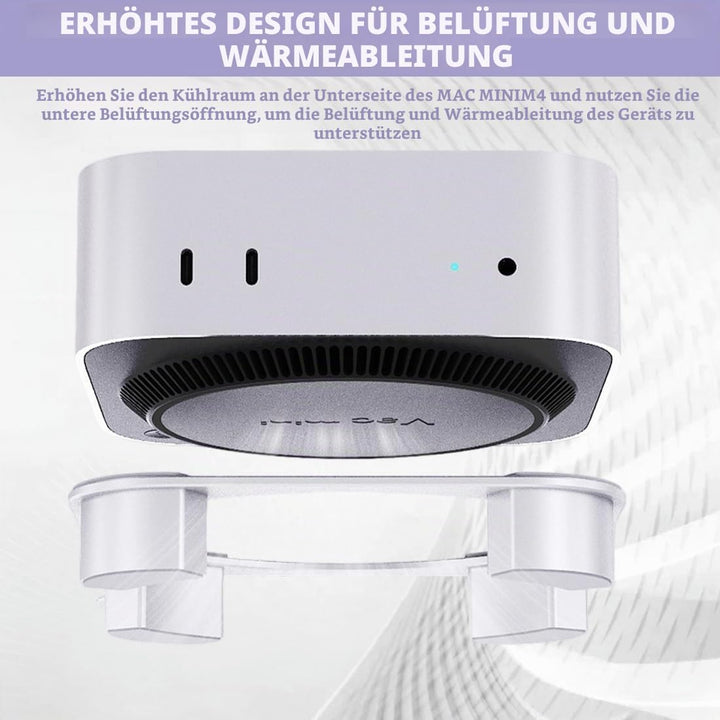 Aluminium Ständer für Mac mini M4/M4 Pro, Praktisch Gestalteter Schaltmechanismus, Belüftung Wärmeab