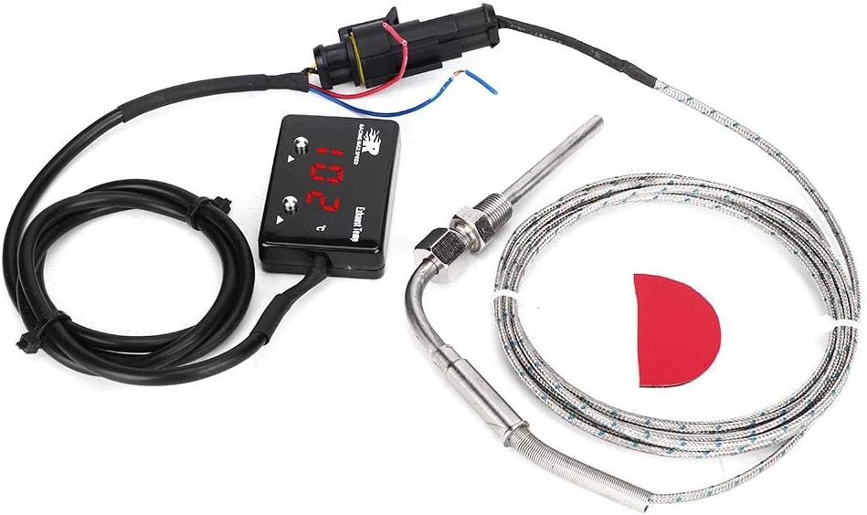 abgastemperaturanzeige,Universal Digitale Abgastemperaturanzeige mit Sensor 0-1000C Auto Auspuff Tem
