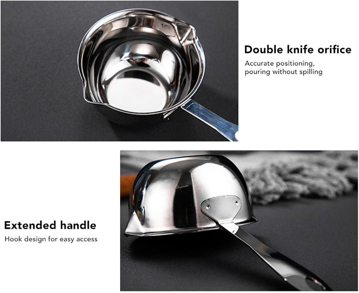 Butterschmelztopf,Kleine Milchpfanne, Butterwärmer, alles in einem, flacher Induktionsboden, Edelsta