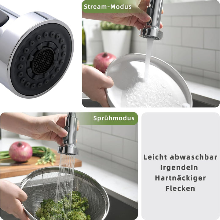 AIMADI Niederdruck Wasserhahn Küche Küchenarmatur Mischbatterie 360° Drehbar Niederdruckarmatur Küch