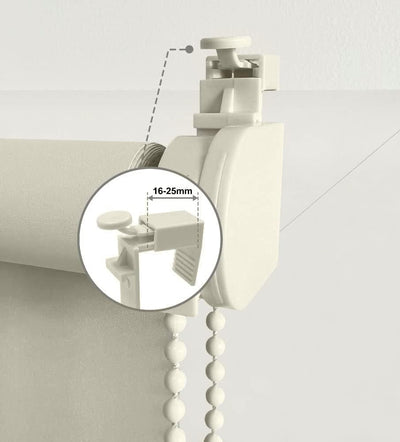 OBdeco Verdunkelungsrollo Thermorollo 40x130cm Crème ohne Bohren mit gleichfarbige Beschichtung Oeko