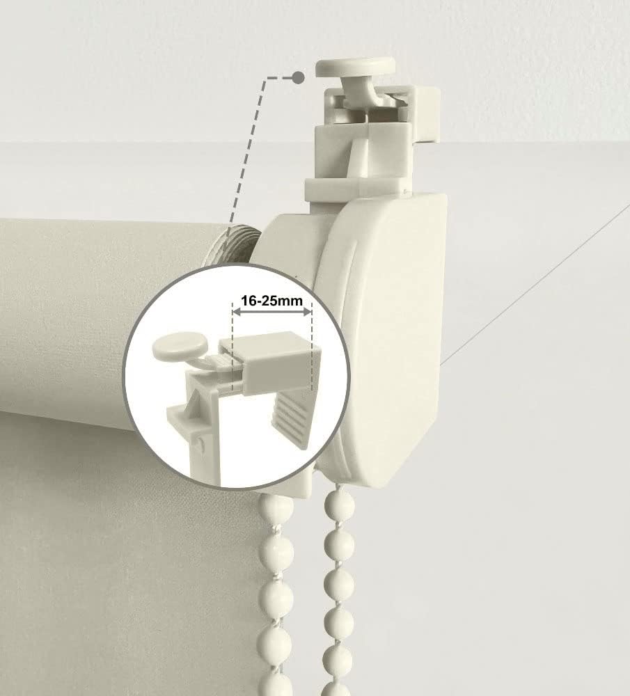 OBdeco Verdunkelungsrollo Thermorollo 40x130cm Crème ohne Bohren mit gleichfarbige Beschichtung Oeko