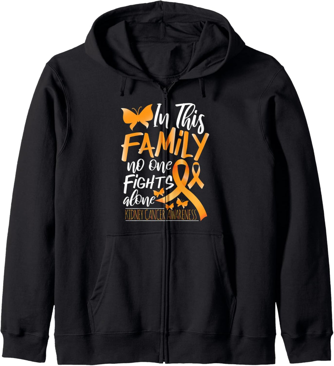Kidney Cancer Ribbon Awareness Family kämpft nicht alleine Kapuzenjacke