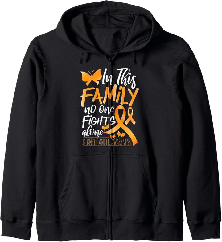 Kidney Cancer Ribbon Awareness Family kämpft nicht alleine Kapuzenjacke