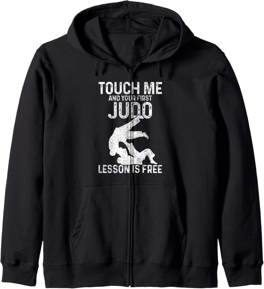 Judo Your First Lesson Is Free Lustig Kampfsport Kapuzenjacke