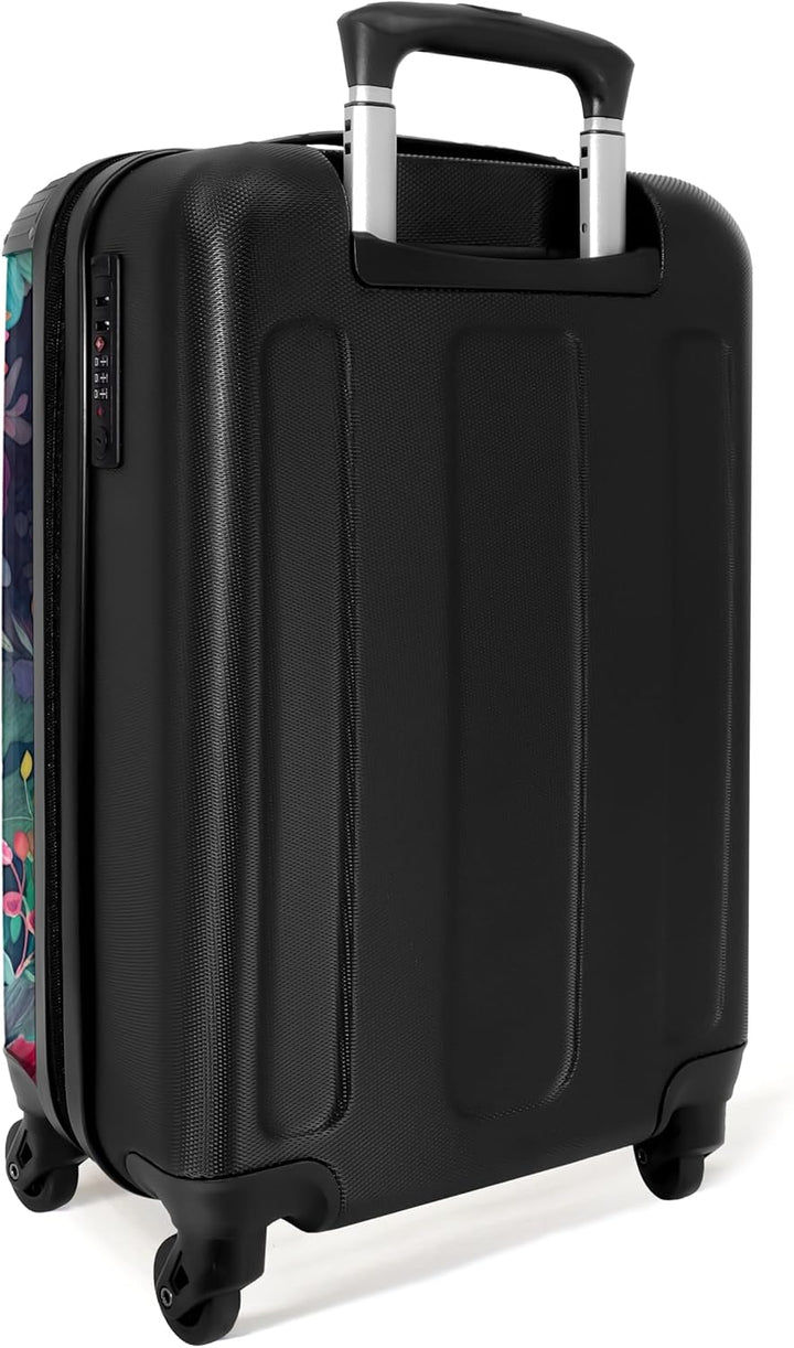 NoBoringSuitcases.com® Koffer Handgepäck Trolley Rollkoffer Kleine Reisekoffer mit 4 Rollen - Bunt -