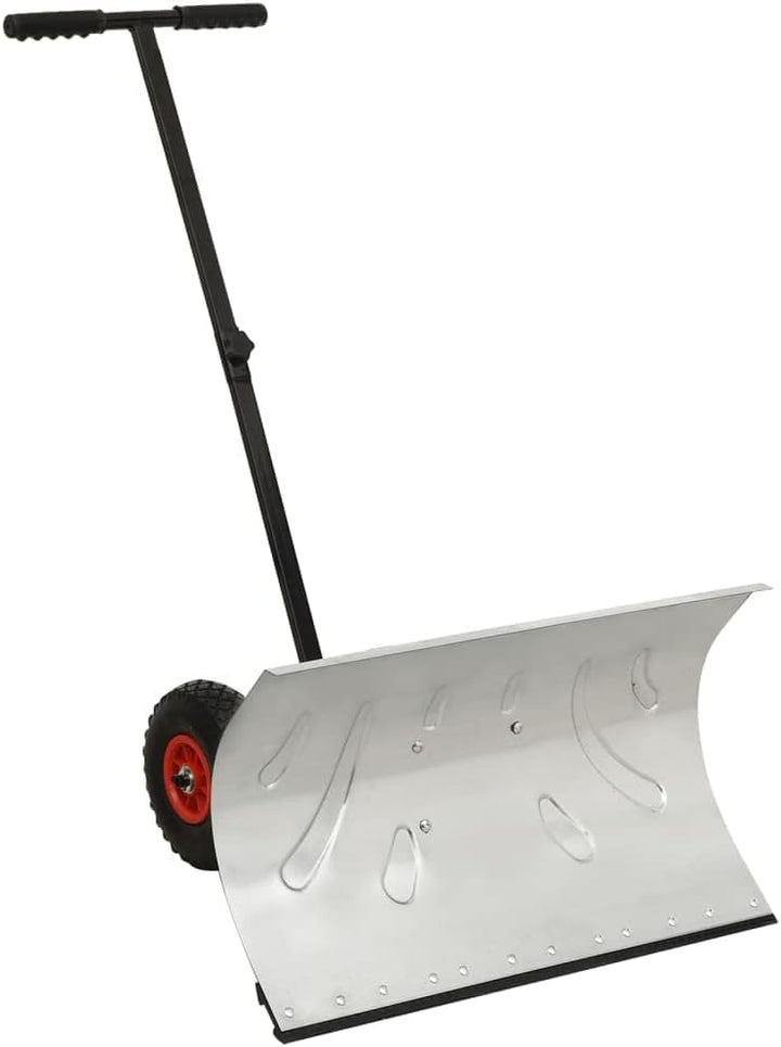 WIFESE Schneeschaufel mit Rädern 74x46 cm cm Schneefräsen Schneepflug Schneeschild Schneeschieber Sc
