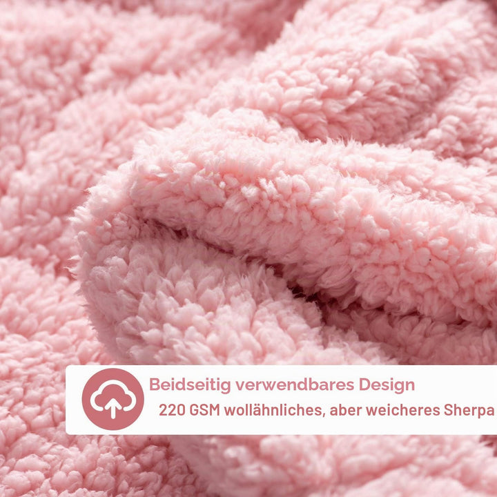 Sivio Gewichtsdecke für Erwachsene, 7 kg, schwere Sherpa-Decke mit weichem Flanell, wendbar, Queen-S
