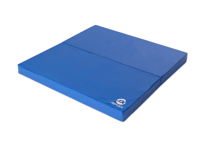 Jeflex - blaue klappbare Weichbodenmatte & Turnmatte 100 x 100 x 8 cm MADE IN GERMANY/faltbare Gymna