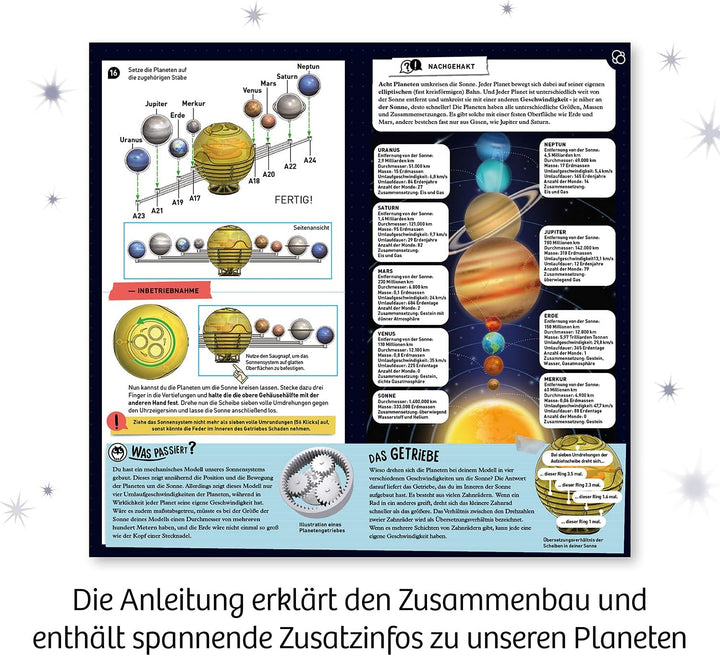 Kosmos 671532 Sonnensystem, Lass die Planeten um die Sonne kreisen, mechanisches Modell, Experimenti