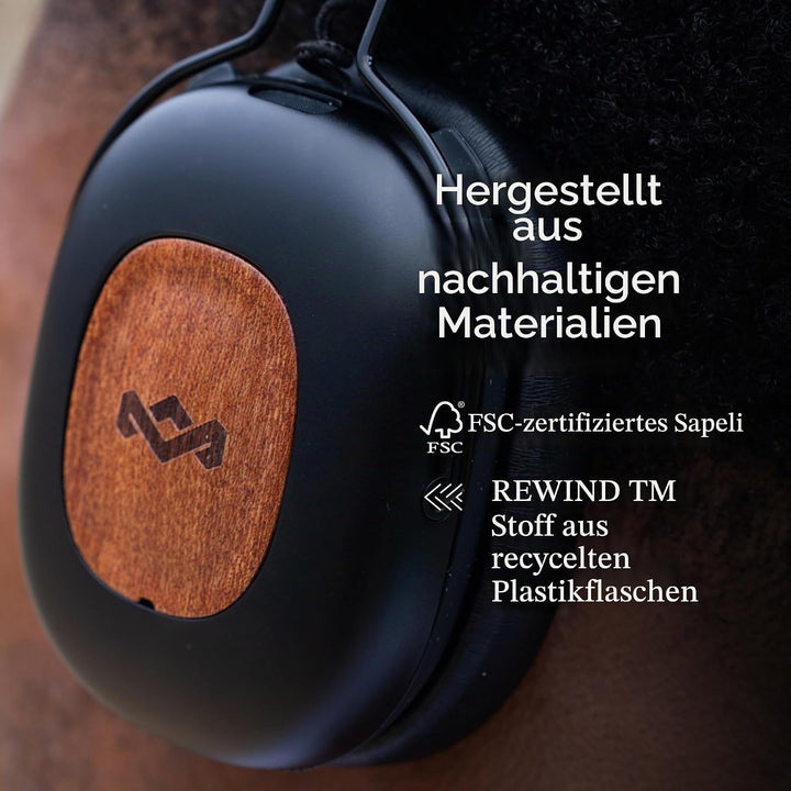 Marley House of Positive Vibration Rebel kabellose Bluetooth Kopfhörer - Over-Ear Wireless ANC mit a