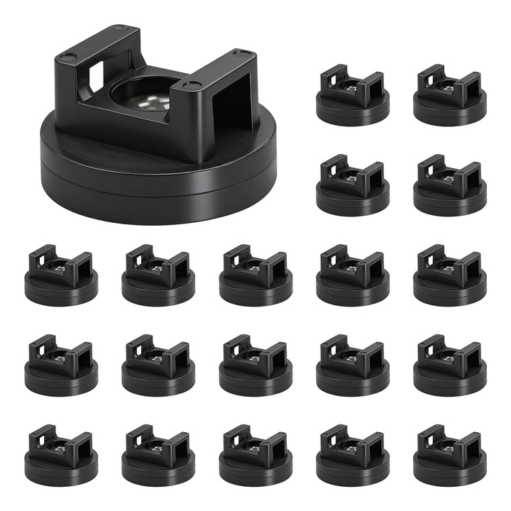 20 Stück Magnetische Kabelbinder-Halterungen, 31 mm Basis, magnetische Kabel-Clips, Magnetkabelhalte