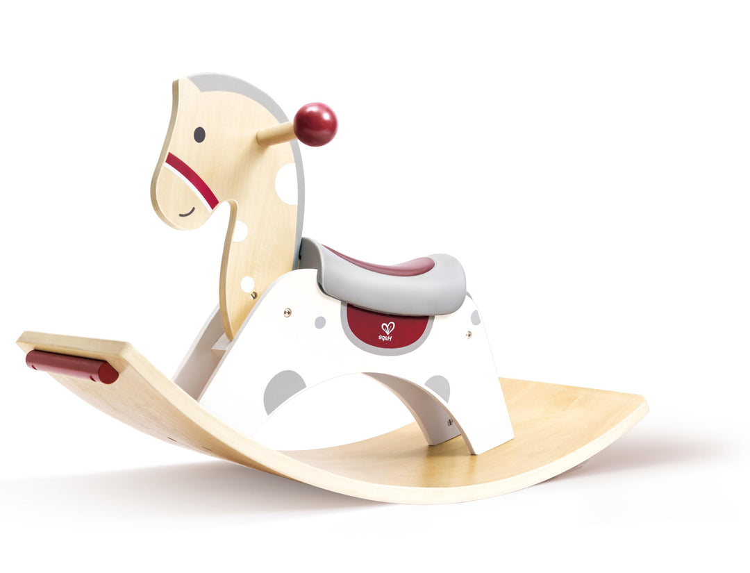 Hape 2-in-1 Schaukelpferd, Schaukelpferd und Balanceboard, Rutsch- und Schwungspielzeug, ergonomisch