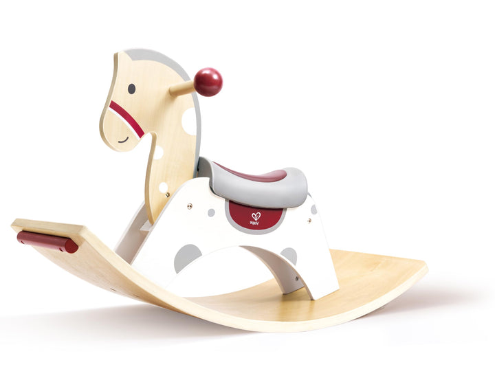 Hape 2-in-1 Schaukelpferd, Schaukelpferd und Balanceboard, Rutsch- und Schwungspielzeug, ergonomisch