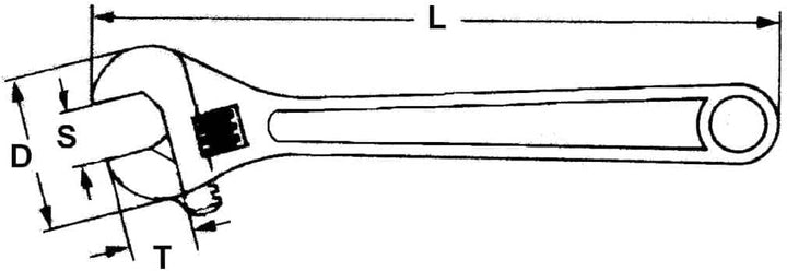 Teng - 4003 Rollgabelschlüssel 8in - TEN4003 200mm, 200mm