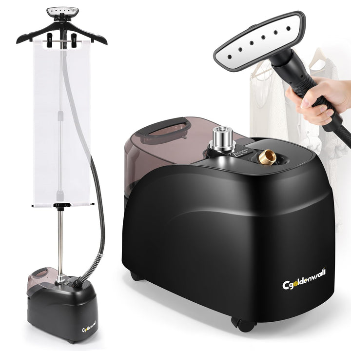 CGOLDENWALL 2000W Vertikales Dampfglätter, 3.2L Abnehmbarer Wassertank, 45s Schnelles Aufheizen, Dua