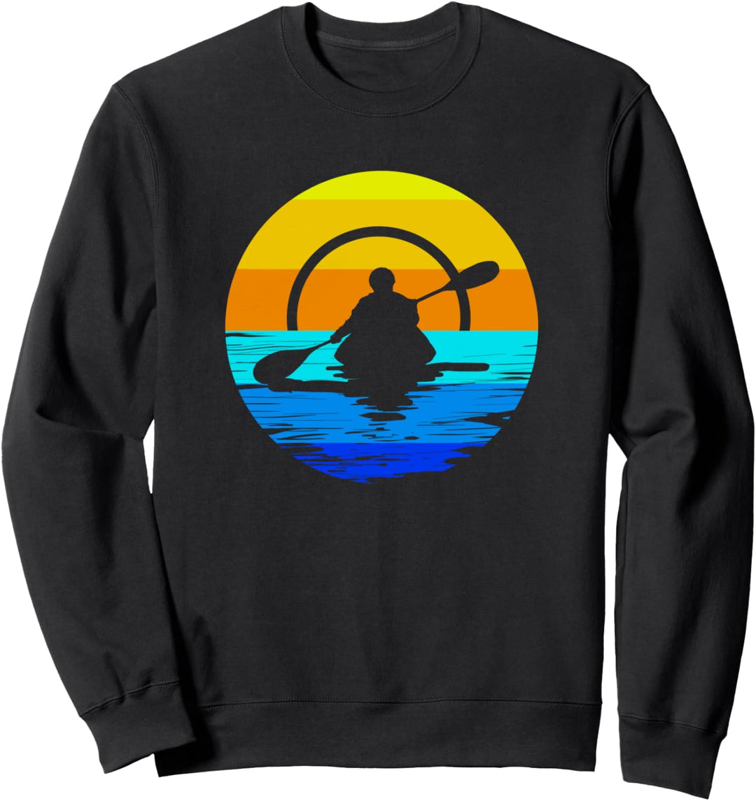 Kajakfahren Sonnenuntergang Geschenk Wasser Kajak Sweatshirt