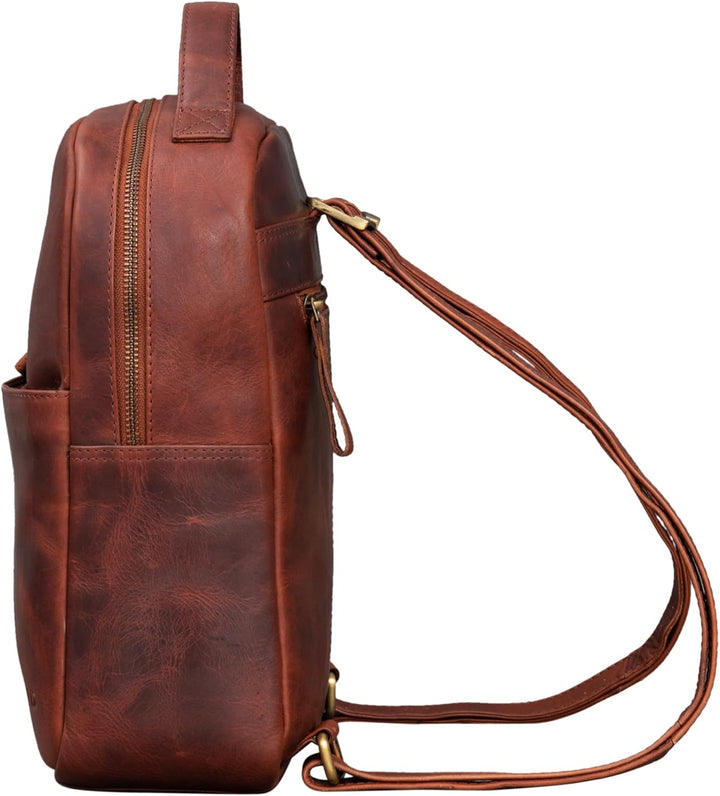 STILORD 'Kayla' Damen Rucksack Leder Elegant klein - Lederrucksack Rucksackhandtasche Vintage Daypac