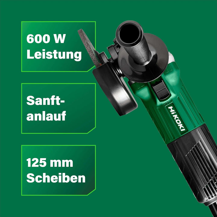 HIKOKI Winkelschleifer, G13STA Durchmesser 125 mm, 600 W, 230