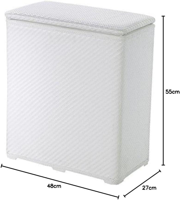 Kleine Wolke 5067100860 Wäschebox Wäscheboy, 48 x 27 x 55 cm, weiss, Weiss
