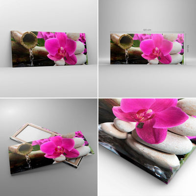 Wandbilder Dekoration Wohnzimmer Orchidee Bambus Dekoration Spa Panorama Bilder auf Leinwand 120x50c