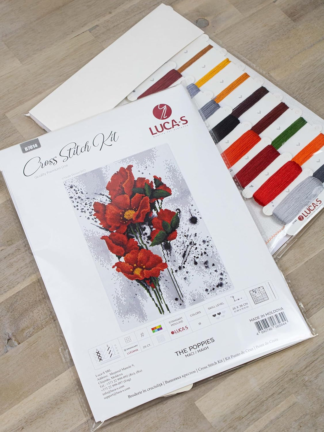 Kreuzstich-Set Luca-S – The Poppies, B7014