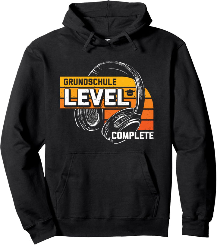 Grundschule Level Complete Gamer Grundschulabgänger Junge Pullover Hoodie
