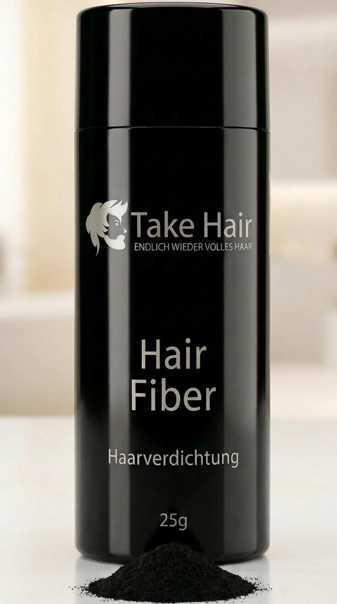 Take Hair Streuhaar für Männer I Hält bei Regen und Wind I 25g Schütthaar zur Haarverdichtung I Hair