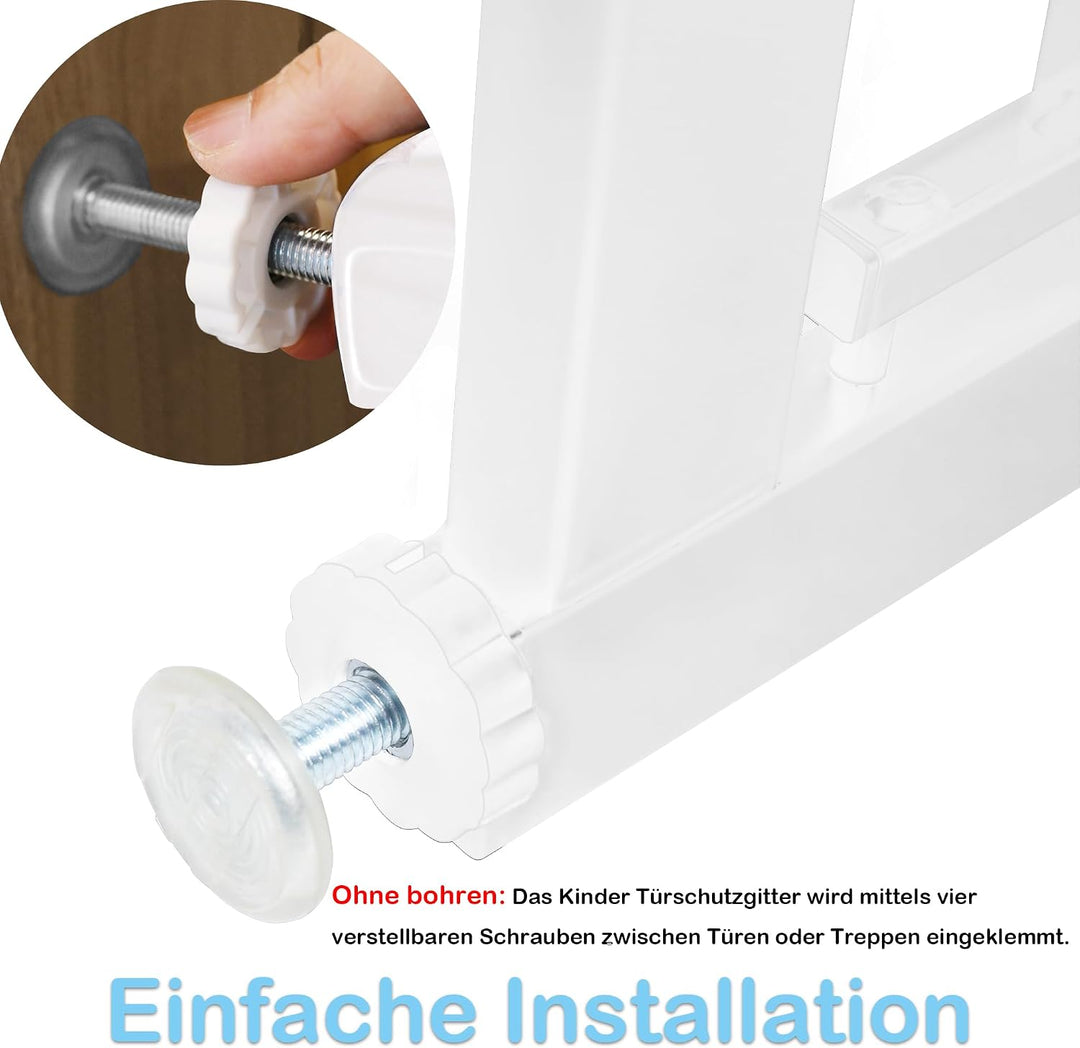 Türschutzgitter Ohne Bohren Treppengitter für Kinder 95-105cm breit, Auto-Close Baby Türgitter Trepp