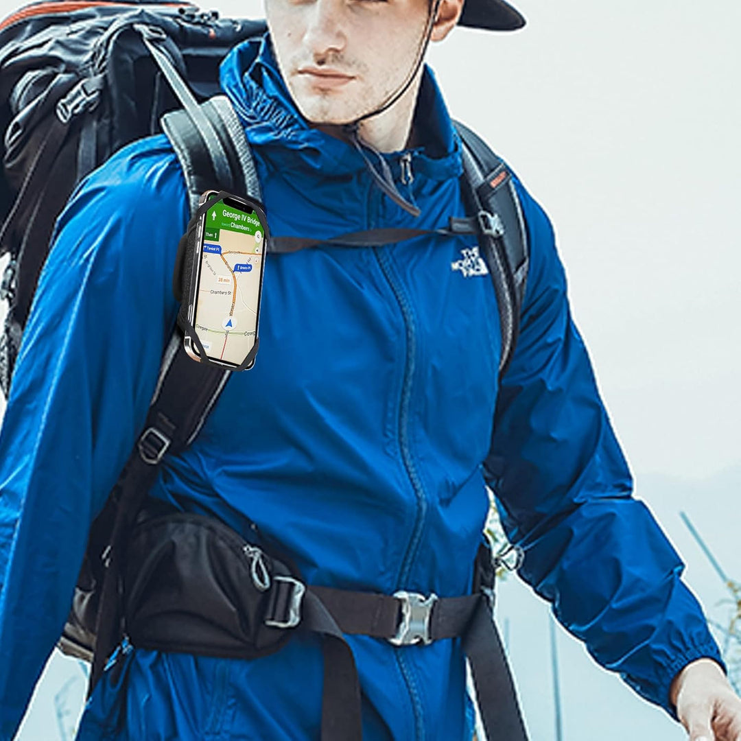 Outdoor Handy-Halter mit abnehmbare Halterung Handytasche Rucksack,Rucksack Handyhalter,Smartphone T