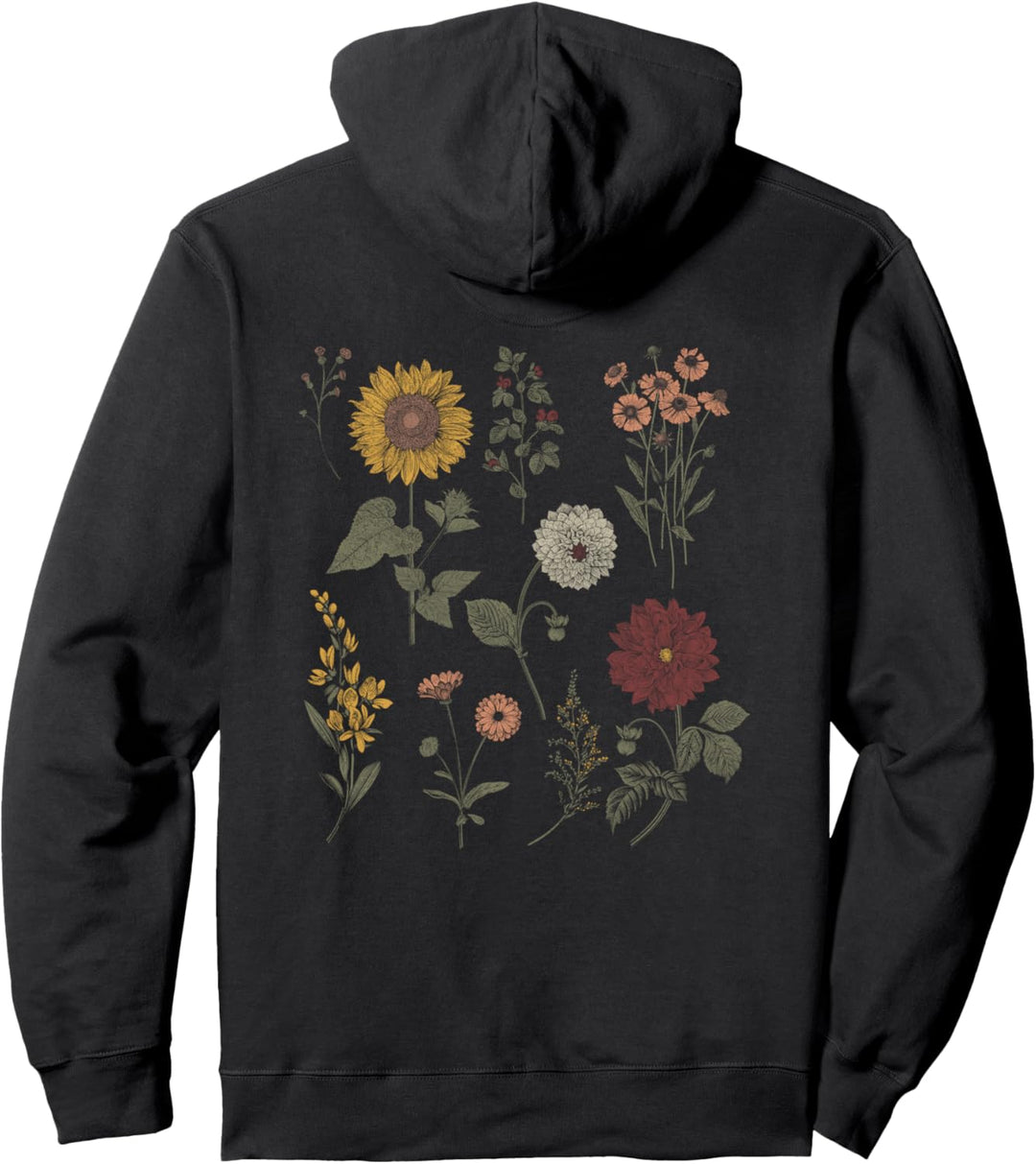 Trendy La Fleur Wildflowers Front & Back Pullover Hoodie