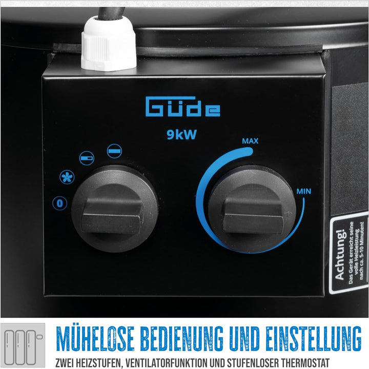 Güde ElektroheizerGH 9 E 400 V, 4,5-9 kW, 85104, Blau