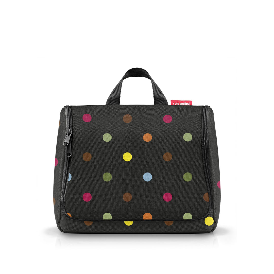 reisenthel toiletbag XL dots - praktischer Kulturbeutel mit Haken, wasserabweisendes Material, Dots