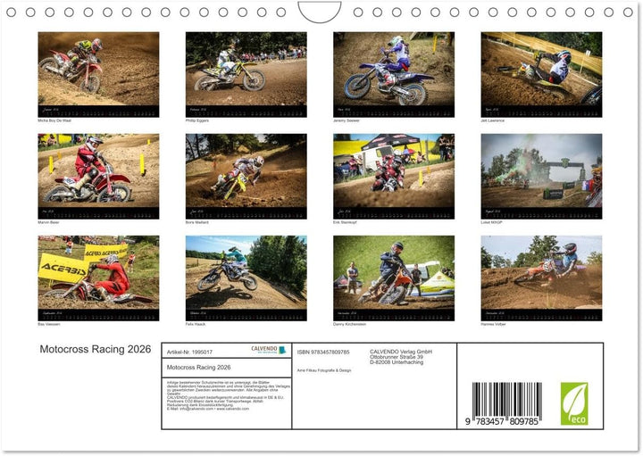 Motocross Racing 2026 (Wandkalender 2026 DIN A4 quer), CALVENDO Monatskalender: Actionreiche Fotos a