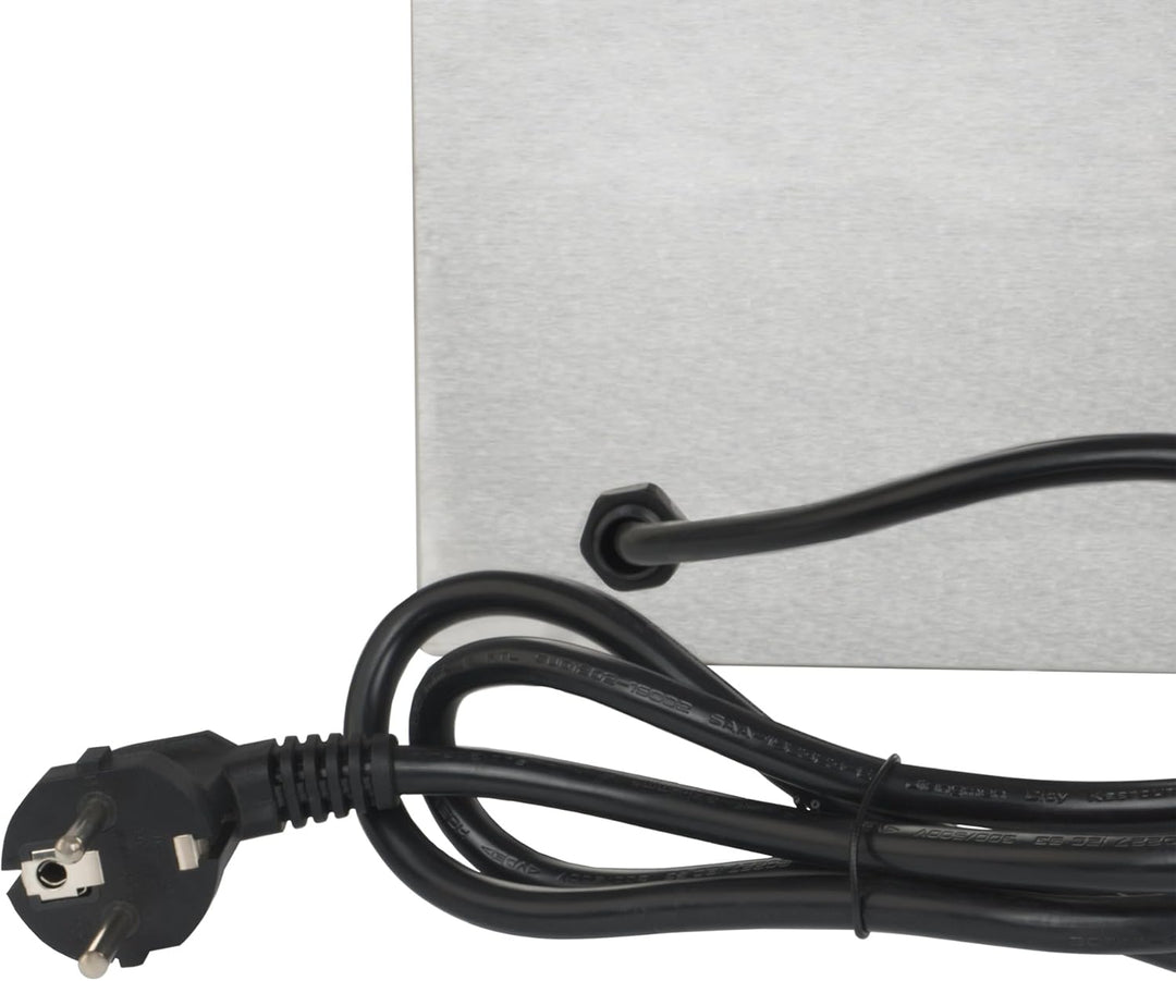 Mahlzeit Edelstahl Würstchenwärmer elektrisch | 29,5 x 34,5 x 24 cm | Bockwurstwärmer Gastro | 220-2