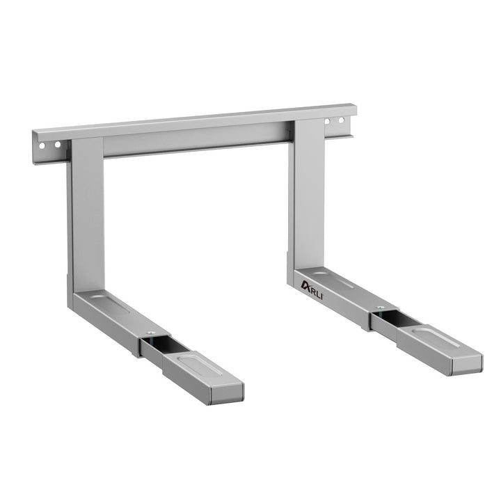 ARLI Mikrowellenhalterung grau/silber – Wandhalterung für Mikrowelle Grillofen bis 35 kg Ablage Mikr