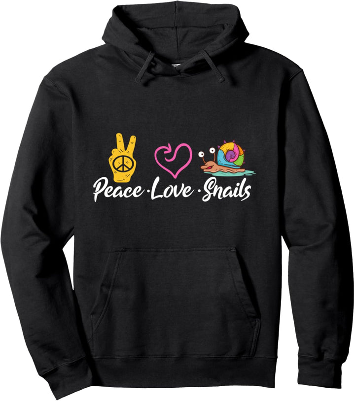 Peace Love Snails Geschenk Schnecken Pullover Hoodie