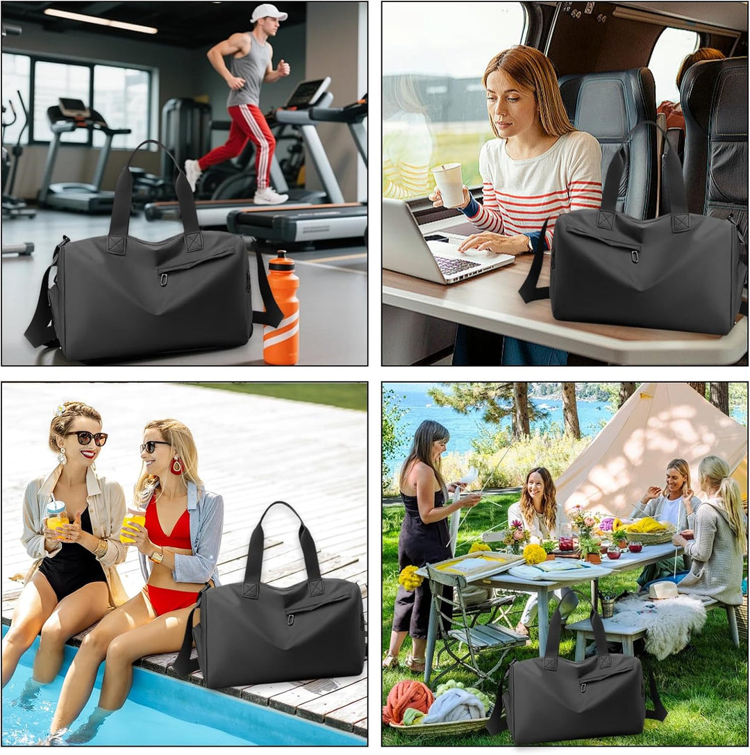Sporttasche mit Schuhfach & Nassfach, Wasserdicht Gym Tasche, Trainingstasche, Sporttasche Herren, G