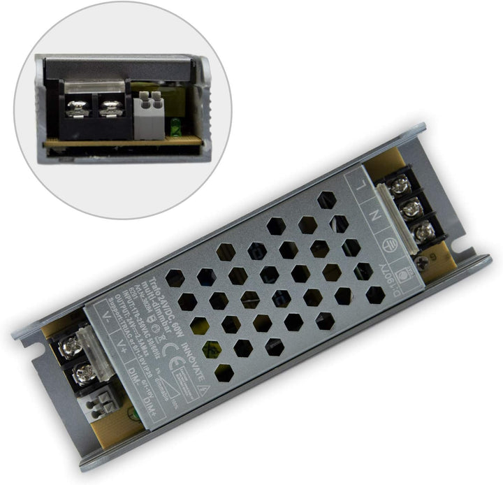 24V LED Trafo dimmbar - 60 bis 200 Watt IP67-24 Volt DC - TRIAC &amp; 0/1-10V - kein Flimmern, kein Raus