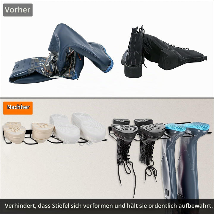 QWORK® 3 Stück Wand-Schuhregal – Metallständer für 6 Paar Schuhe – Platzsparender Schuh-Organizer fü
