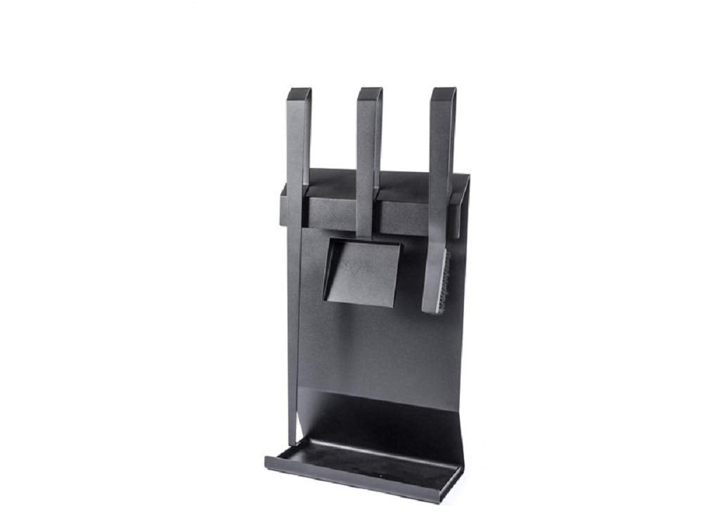 TermaTech Kaminbesteck"Edge Stand" Stahl schwarz beschichtet 3-teilig 90-188
