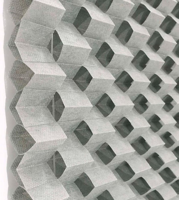 K-Home Klemmfix Plissee 3D-Effekt Grau 80 x 130 cm B80 x H130 cm 3d-struktur Grau, B80 x H130 cm 3d-