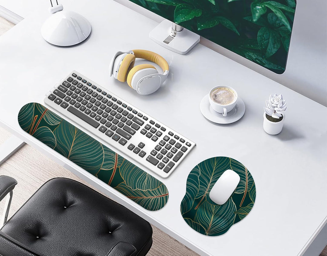 Mauspad mit Gelkissen,Mousepad mit Handauflage Ergonomisches, Bequemes Computer-Handballenauflage Ma