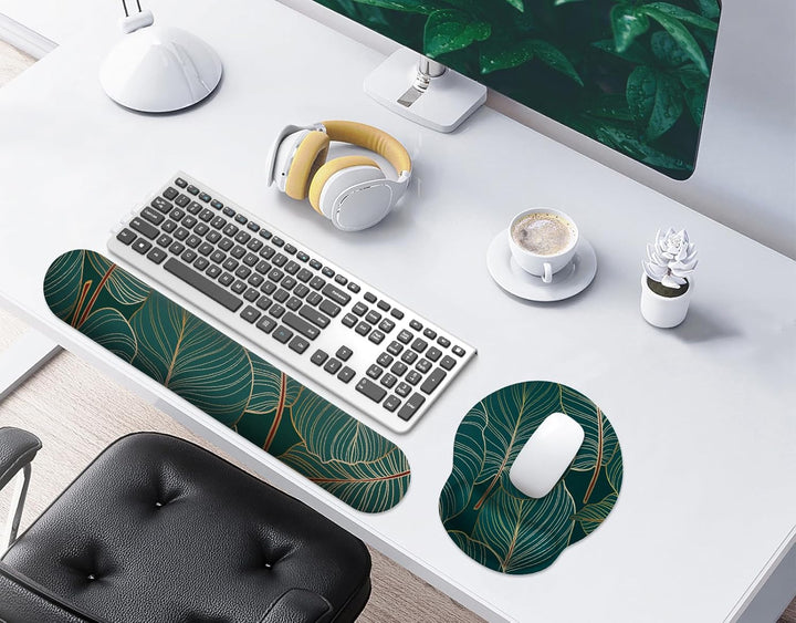 Mauspad mit Gelkissen,Mousepad mit Handauflage Ergonomisches, Bequemes Computer-Handballenauflage Ma