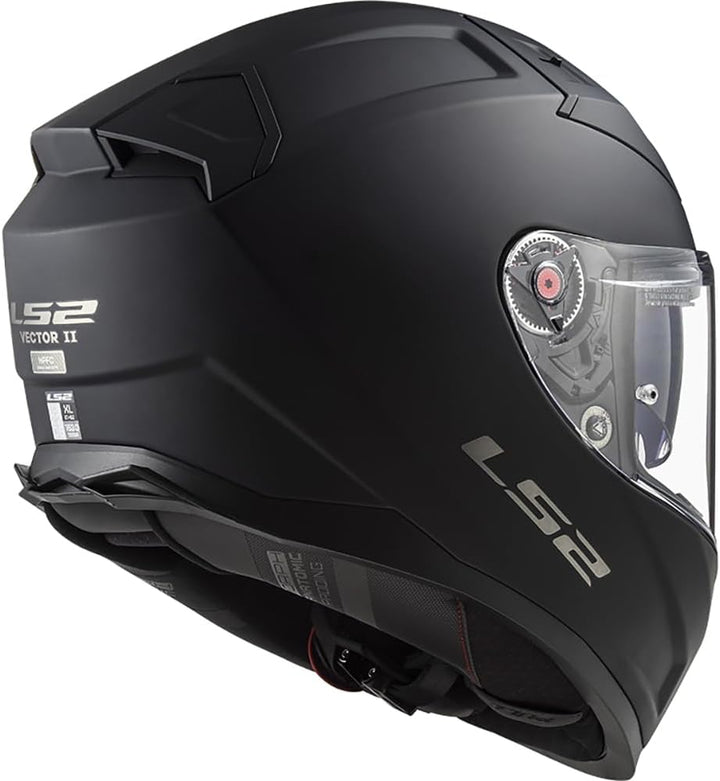 LS2, Integralhelme motorrad VECTOR II solid noir mat, XS XS noir mat, XS noir mat