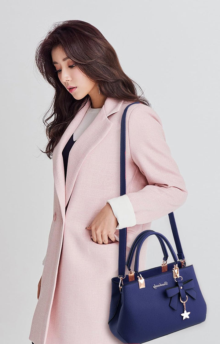 Dreubea Womens Handbag Tote Shoulder Purse Leather Crossbody Bag Marineblau, K&#xF6;nigsblau